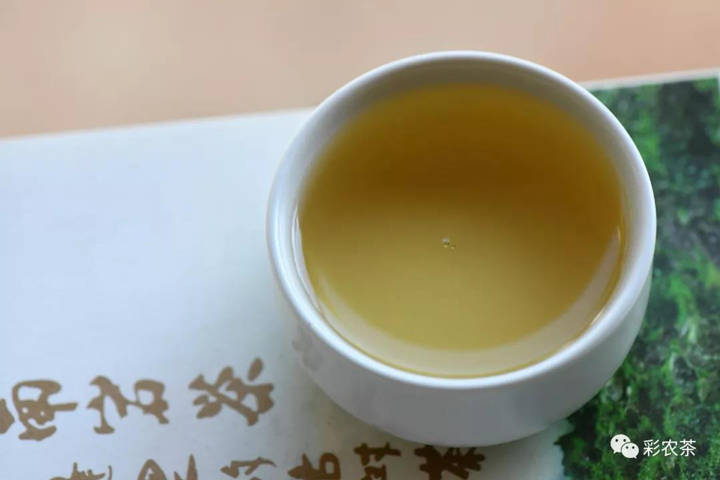 彩农茶勐海小饼普洱茶汤