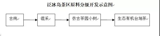 泛冰岛普洱茶茶区原料分级开发示意图