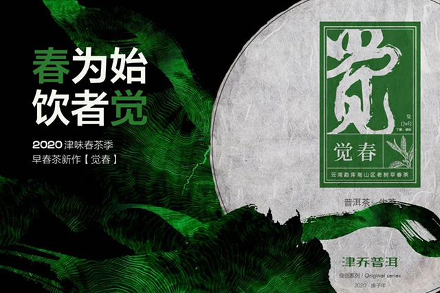 津乔普洱2020年首款春茶饼觉春