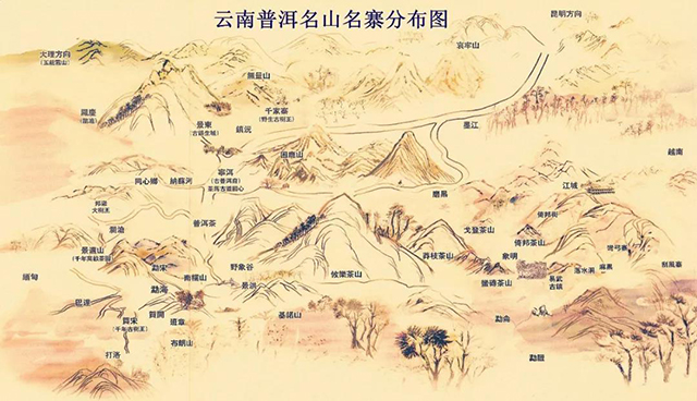 云南普洱名山名寨分布图