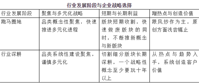 行业发展阶段与企业战略选择