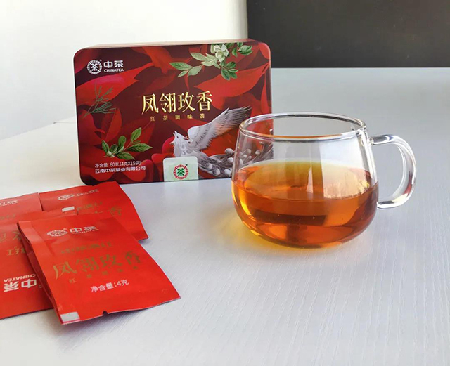 中茶凤翎玫香红茶调味茶