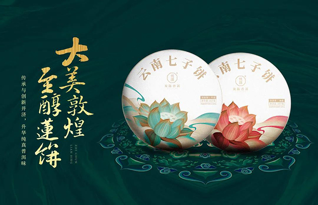 双陈莲饼普洱茶