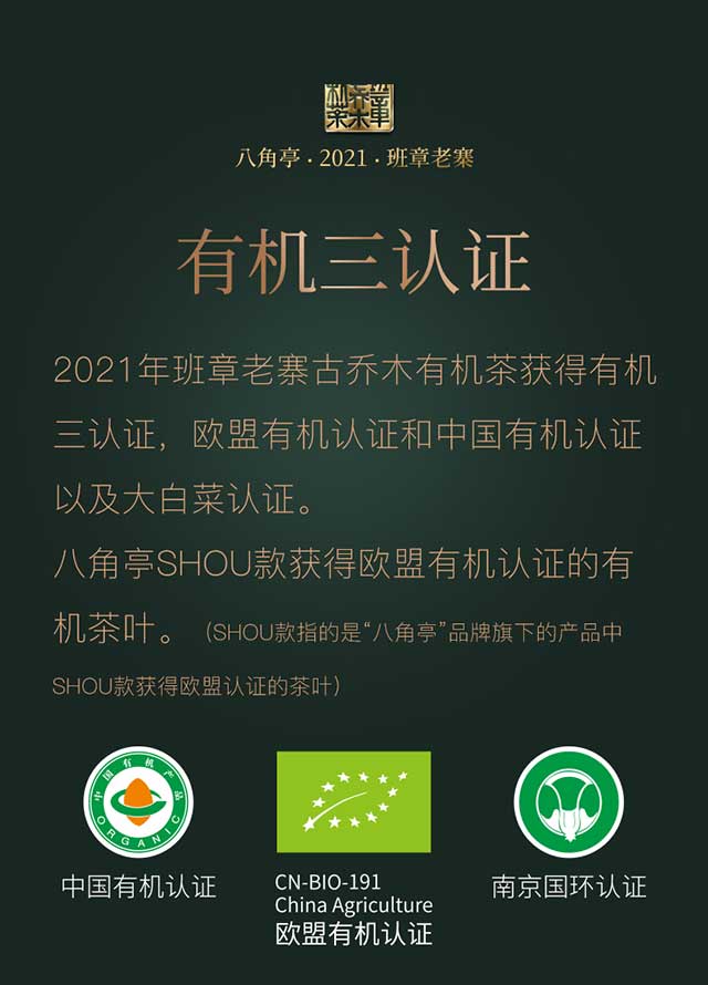 八角亭六星班章老寨古乔木有机普洱茶