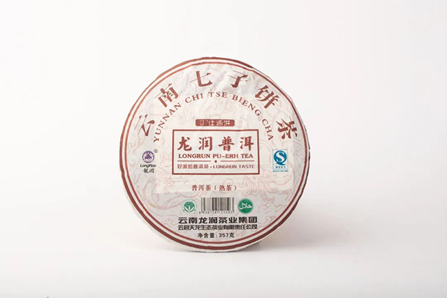 龙润茶古韵陈茶2007年仕通熟饼普洱茶