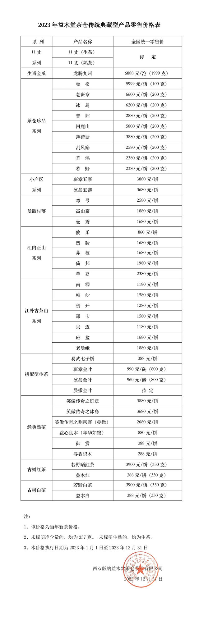 益木堂古树茶价格