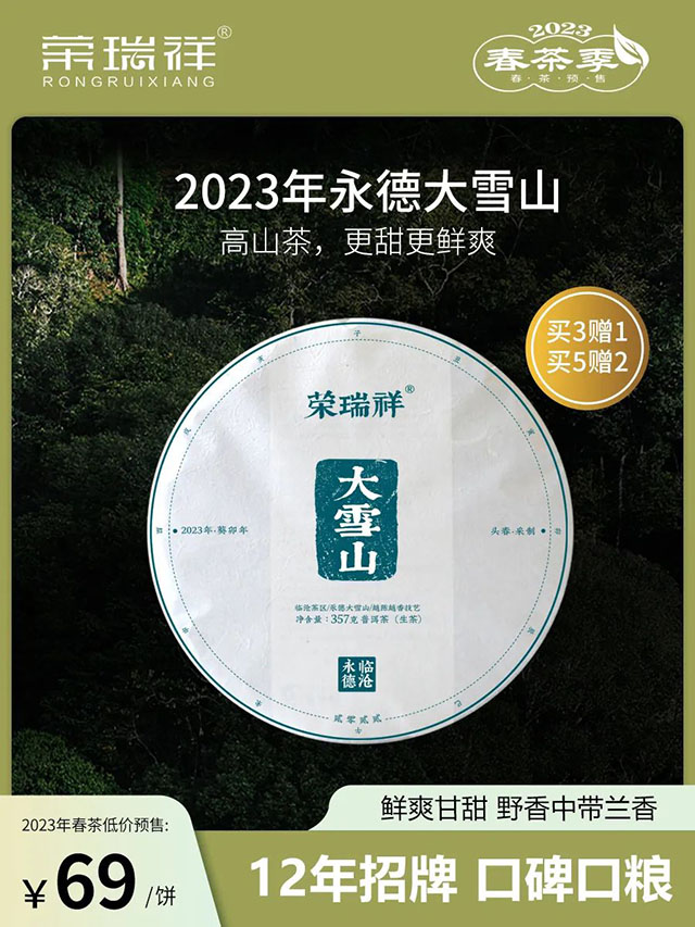 荣瑞祥2023年春茶预售2023年永德大雪山春茶