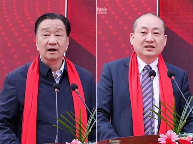 中国茶叶流通协会会长王庆讲话陕西省茶业协会会长泾渭茯茶创始人纪晓明讲话