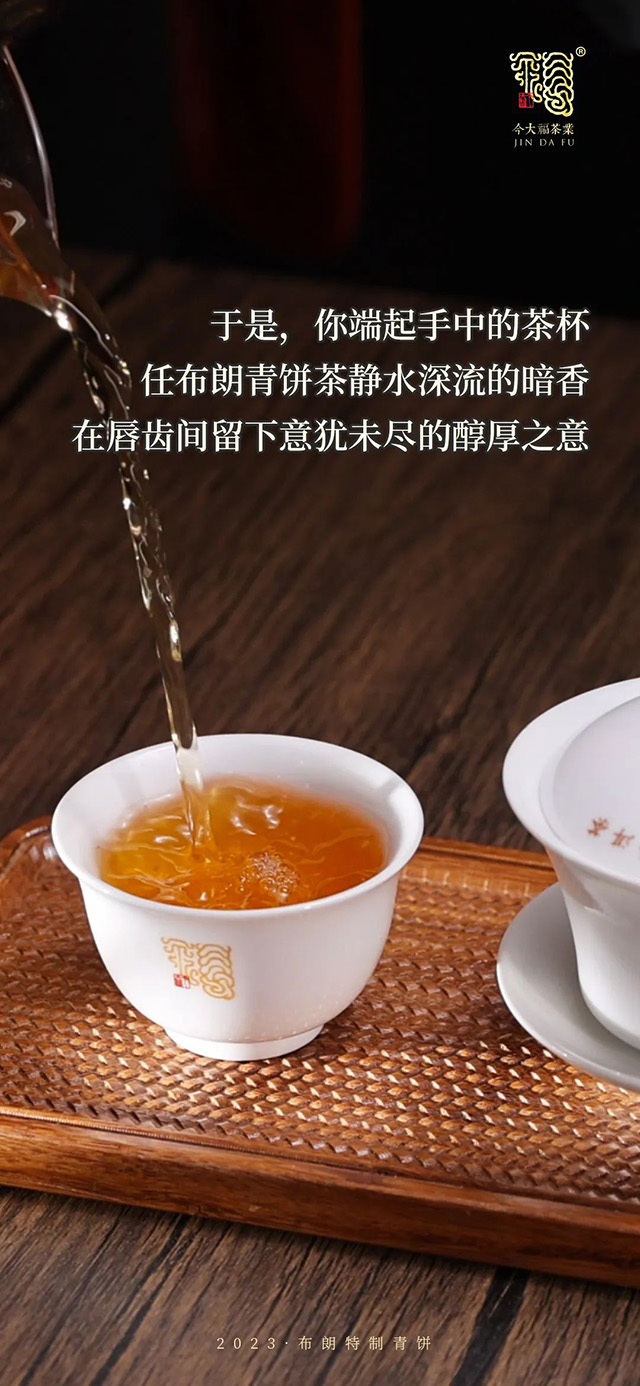 今大福2023布朗特制青饼普洱茶