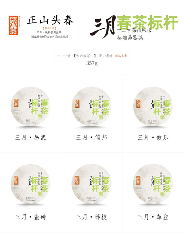 2023年福元昌古树三月系列茶品