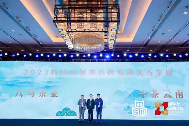 云南中茶茶业有限公司总经理盛玉泊上台领奖
