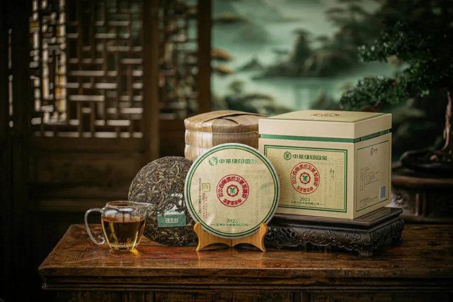 2023年中茶绿印圆茶普洱茶品质特点