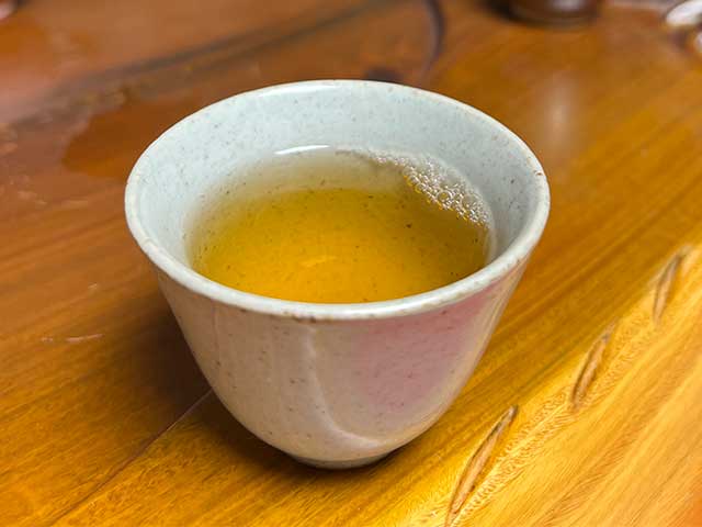 图为1999年大蓝印鬼脸班章品鉴第12道汤体