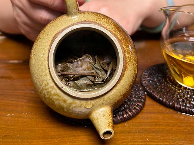 图为福海茶厂2004年特级A布朗山野生大树茶