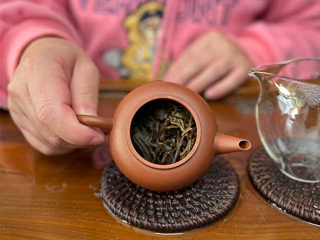图为红海棠2007年老海塘古树茶
