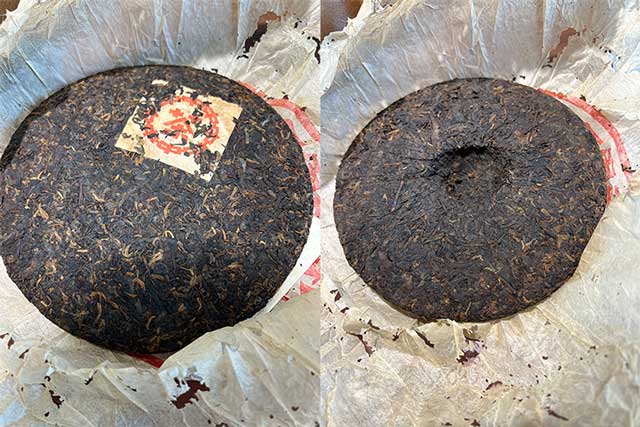 图为2001年大红印熟茶