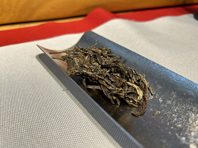 图为2021年摆尾箐古树茶小饼