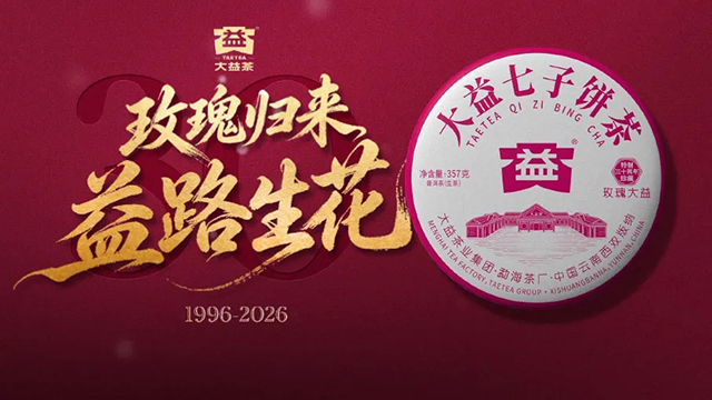 玫瑰大益生茶2601批次普洱茶