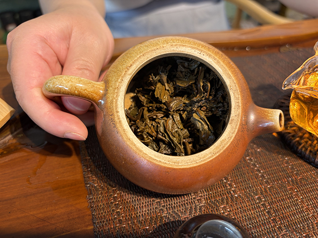 图为紫玉牌2006年忙肺古树茶