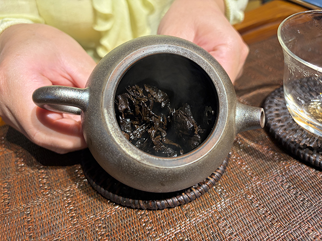图为私藏茶1999年磨菇沱熟沱